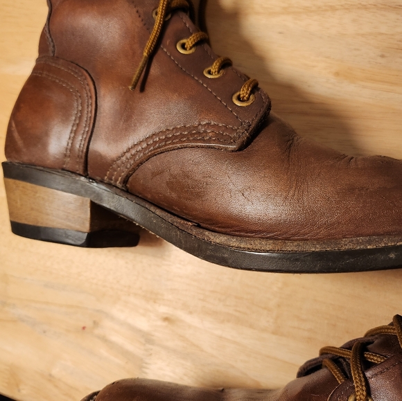 Vintage boots by Vulcan size 6 us brown leather - Picture 11 of 16